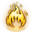 폭발하는 불꽃 트라이포드 아이콘